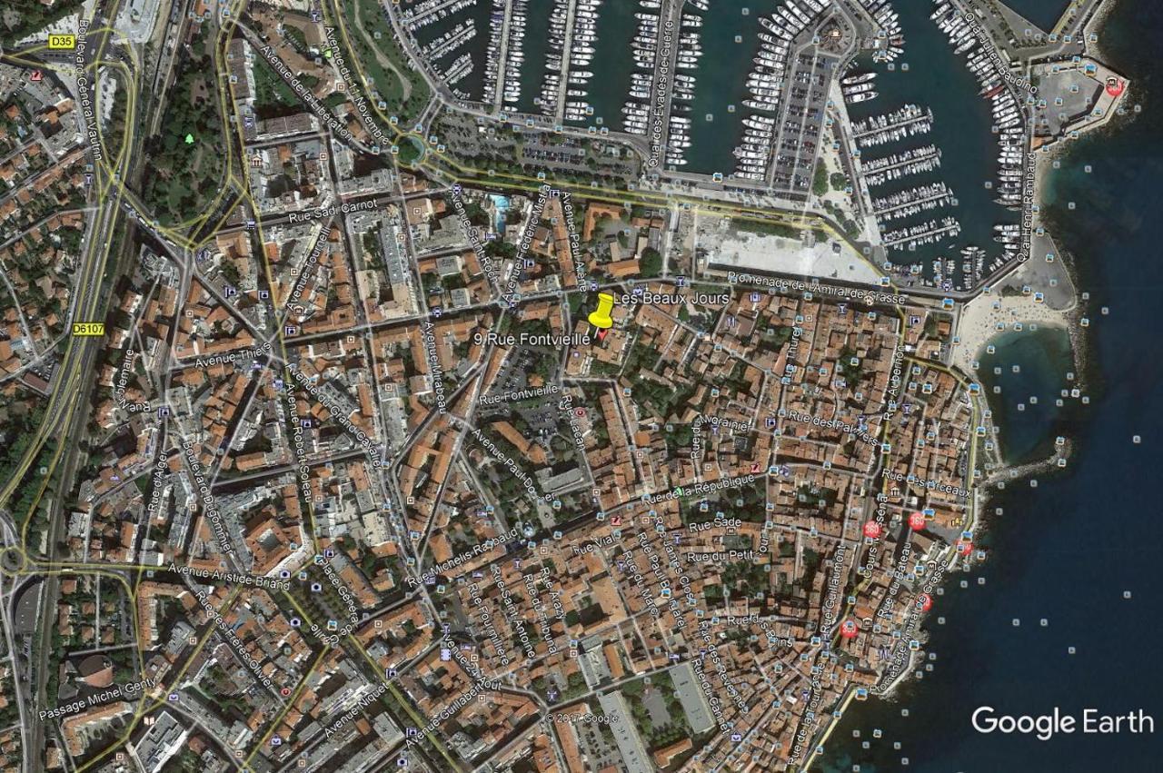 2 Pieces Climatise Avec Balcon Dans Le Vieil Antibes, Residence Avec Ascenseur Kültér fotó